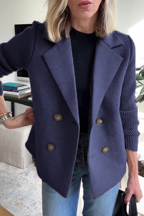Elavita - Olivia – Double-breasted knitted blazer
