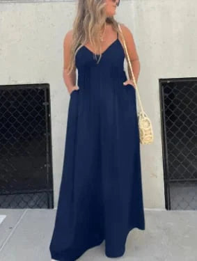 Elavita - Mara - V-neck Effortless Wide Leg Jumpsuit