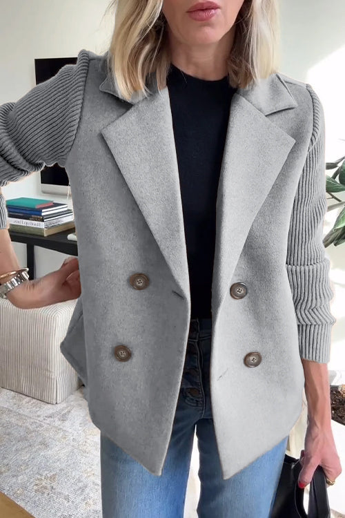 Elavita - Olivia – Double-breasted knitted blazer