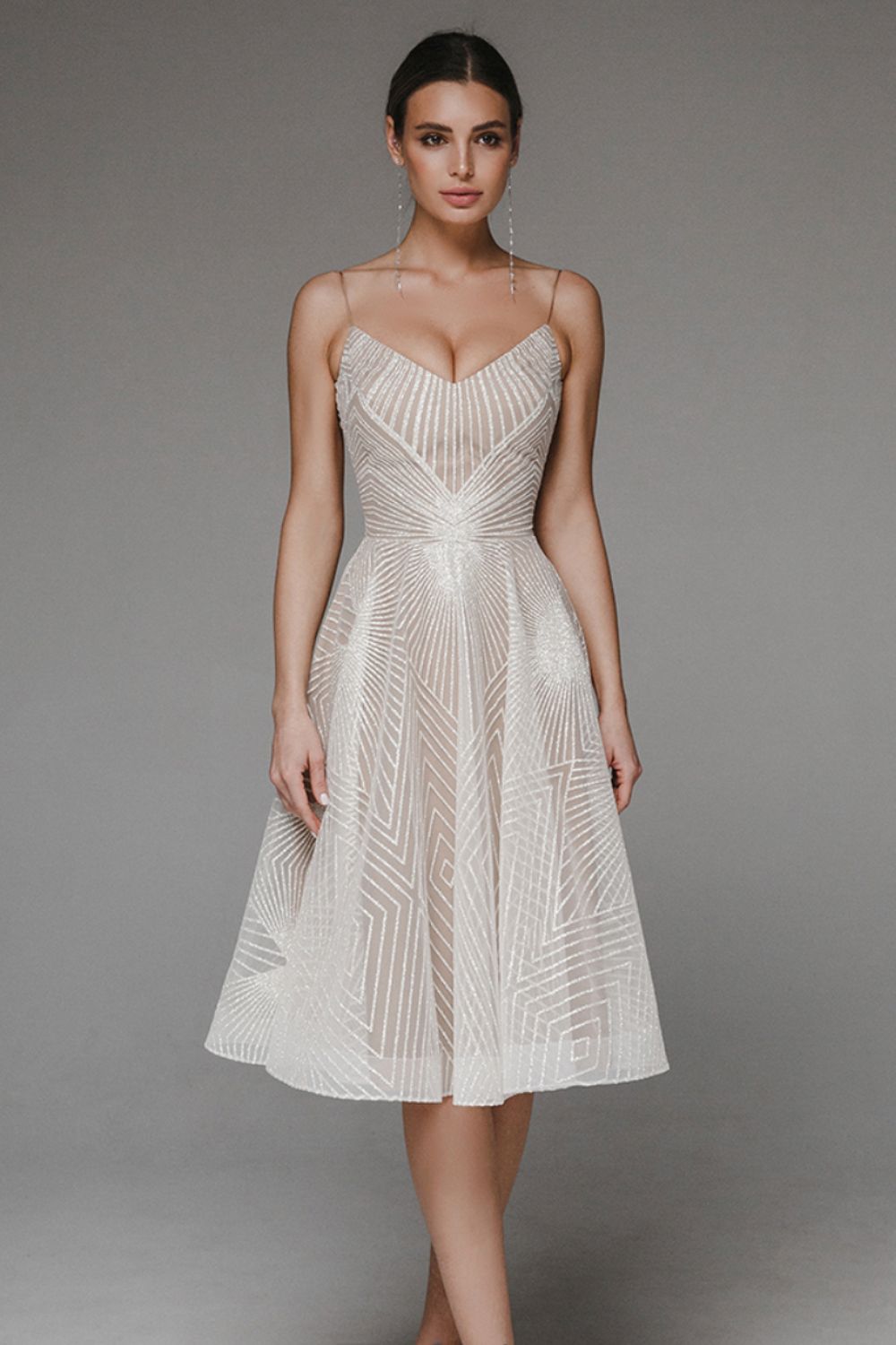 Elavita - Vela - Stylish V-neck strappy A-line dress