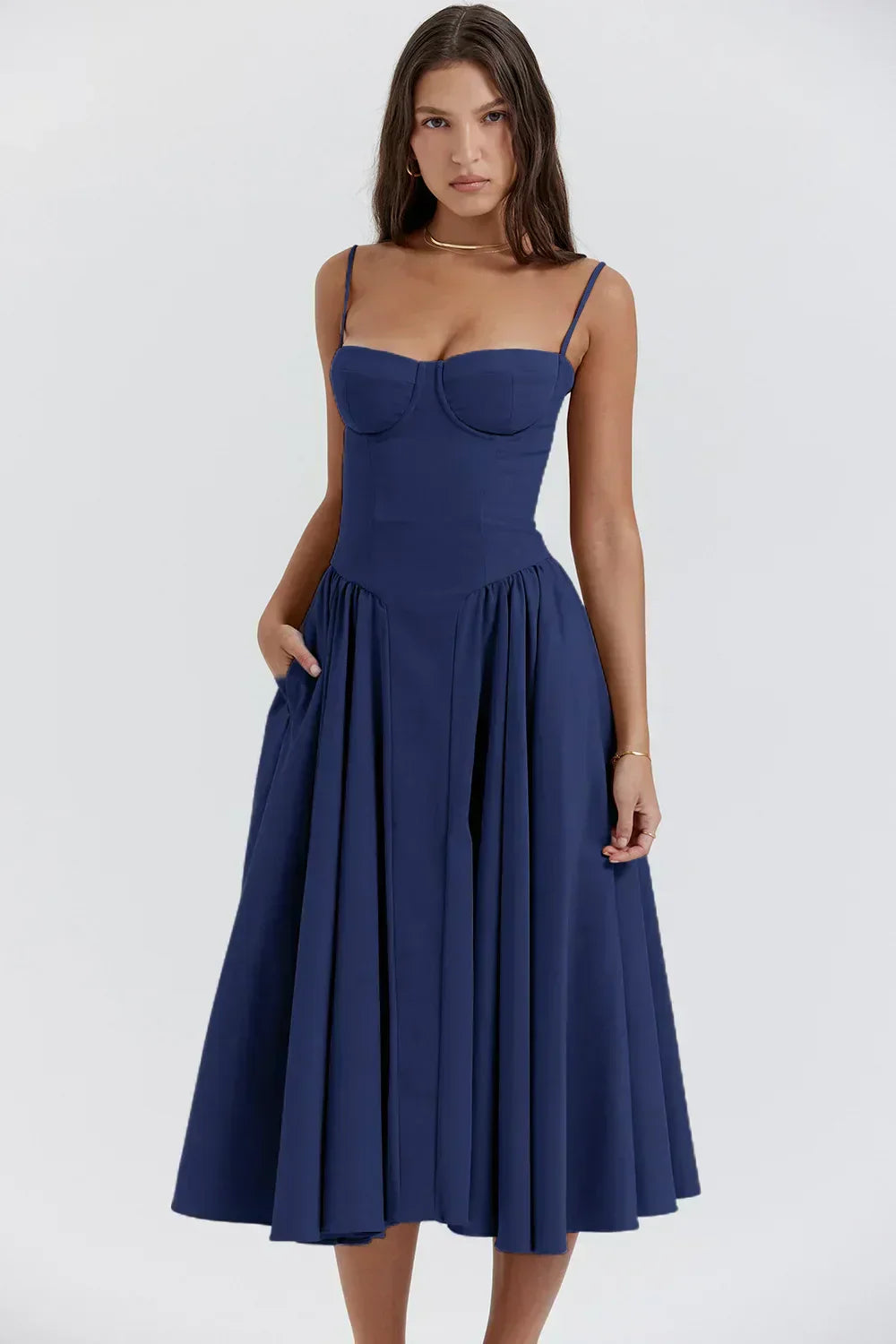 Elavita - Nina - Sleeveless corset midi dress