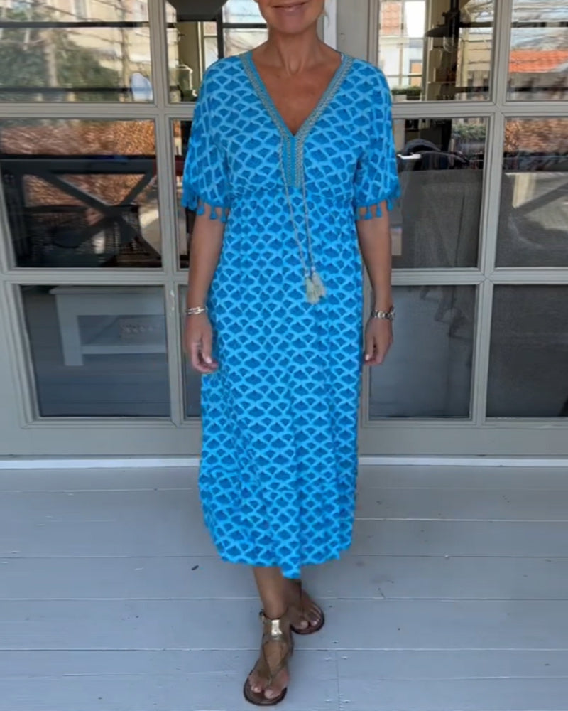Elavita - Ania - V-neck printed casual dress