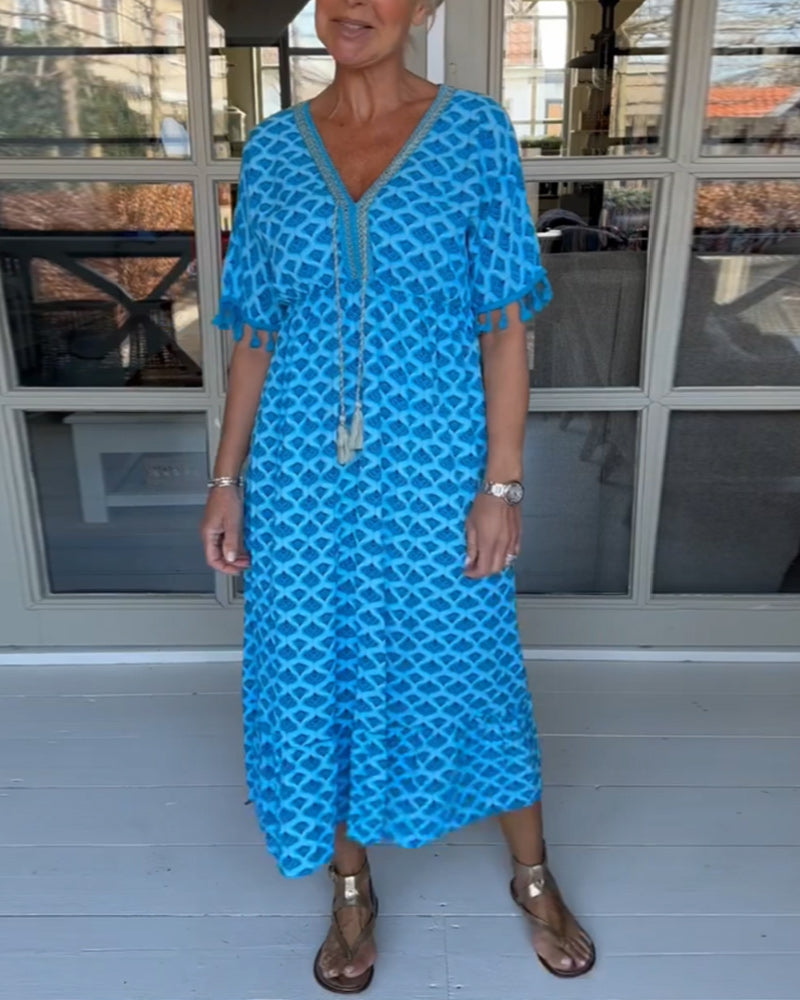 Elavita - Ania - V-neck printed casual dress