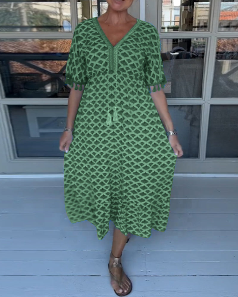 Elavita - Ania - V-neck printed casual dress