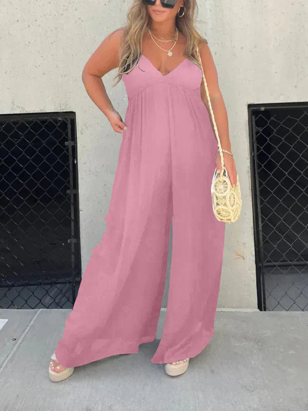 Elavita - Mara - V-neck Effortless Wide Leg Jumpsuit
