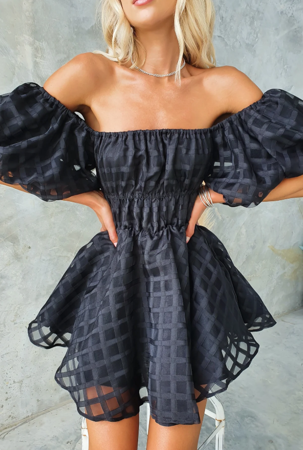 Elavita - Evie - Mini dress with puff sleeves