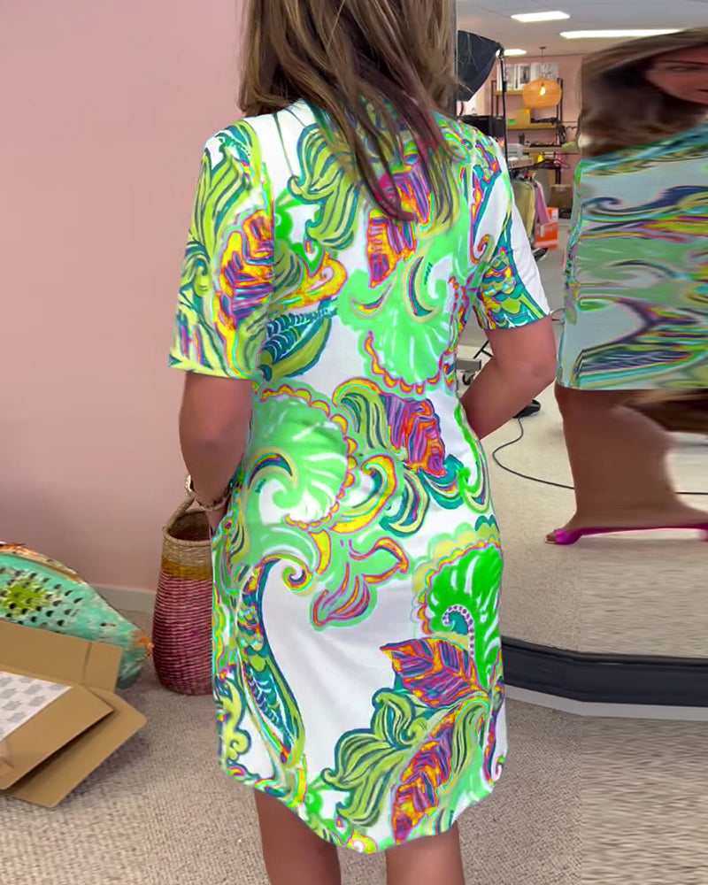 Elavita - Nadia - Printed midi dress