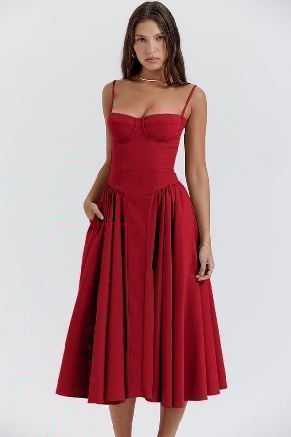 Elavita - Nina - Sleeveless corset midi dress