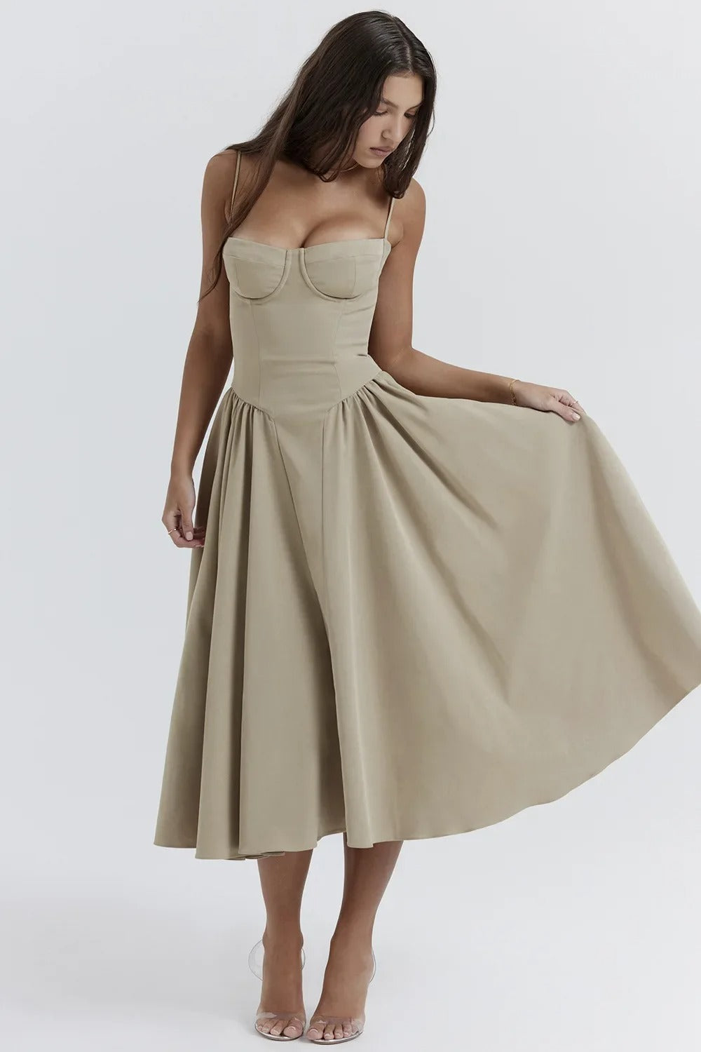 Elavita - Nina - Sleeveless corset midi dress