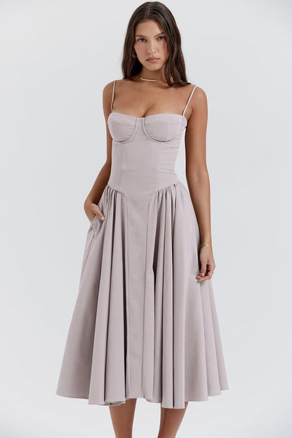 Elavita - Nina - Sleeveless corset midi dress