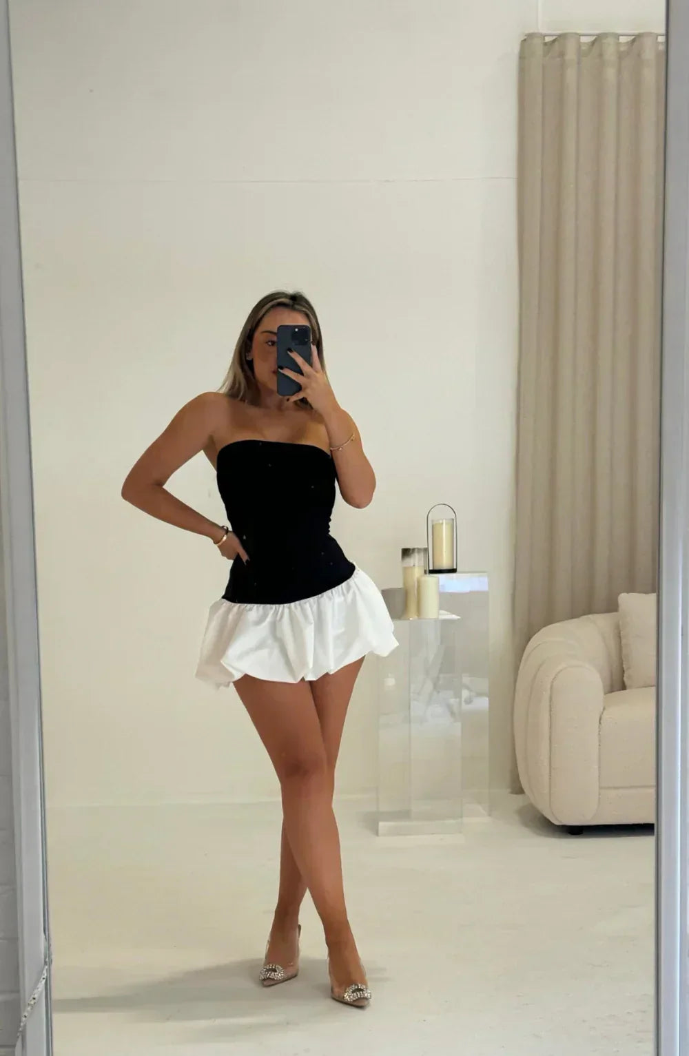 Elavita - Danielle | Mini dress with balloon hem