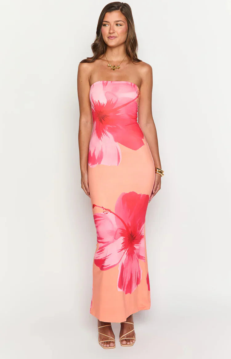 Elavita - Arizona - Maxi dress in floral mesh lace