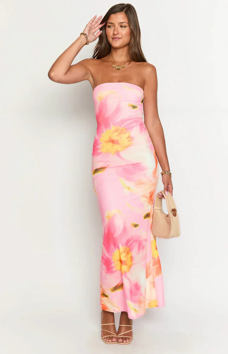 Elavita - Arizona - Maxi dress in floral mesh lace