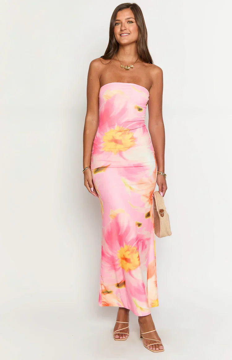 Elavita - Arizona - Maxi dress in floral mesh lace