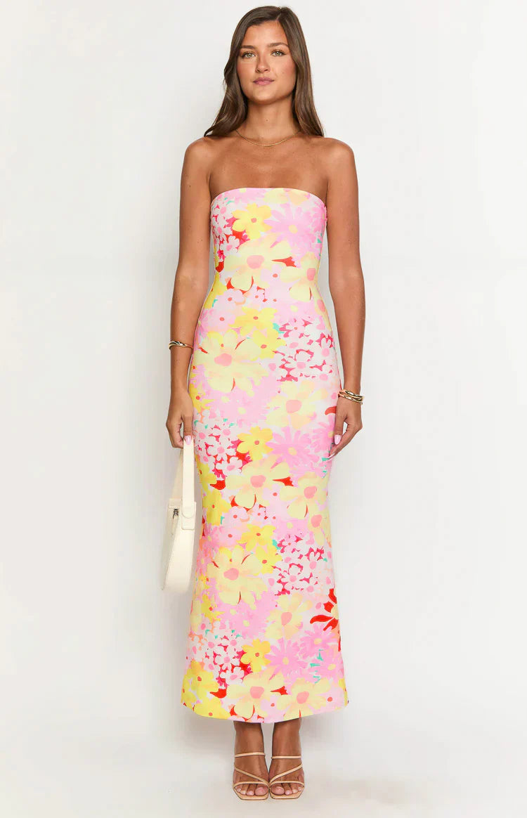 Elavita - Arizona - Maxi dress in floral mesh lace