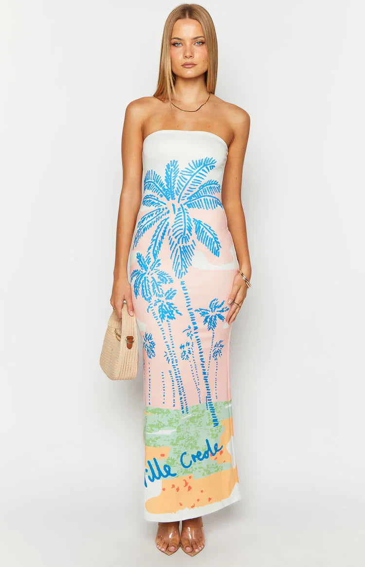 Elavita - Arizona - Maxi dress in floral mesh lace