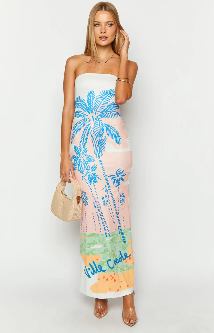 Elavita - Arizona - Maxi dress in floral mesh lace