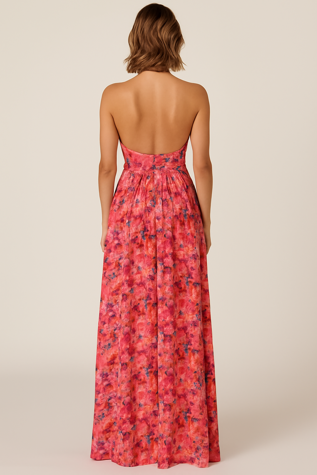 Elavita - Luna | Floral halter maxi dress