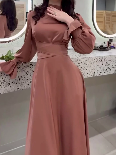 Elavita - ItalianFrost - Satin Maxi Dress