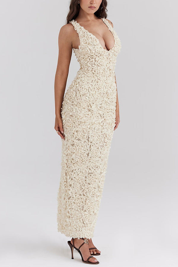 Elavita - Lyra - Backless maxi dress with floral print