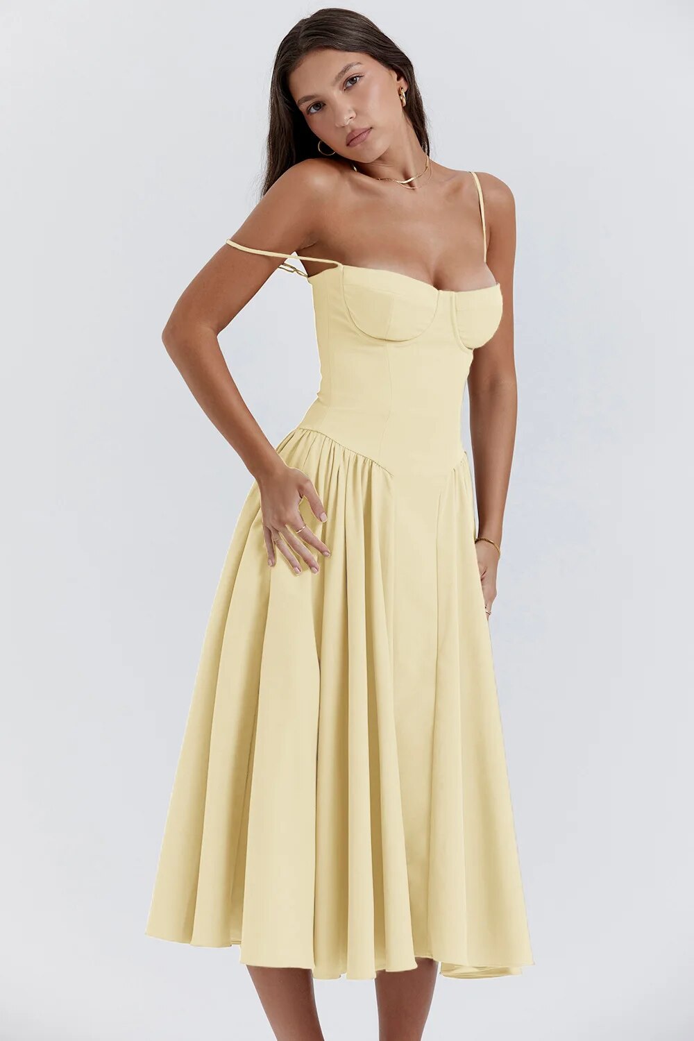 Elavita - Nina - Sleeveless corset midi dress