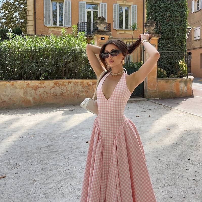 Elavita - Romina | Checked midi dress