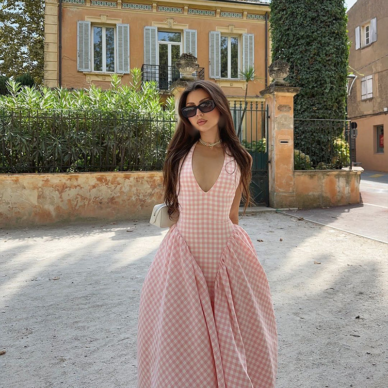 Elavita - Romina | Checked midi dress