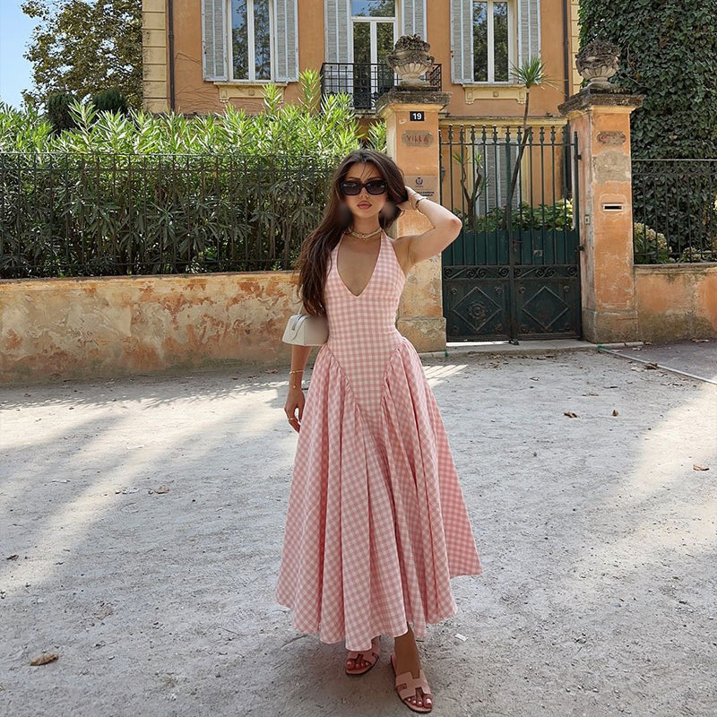 Elavita - Romina | Checked midi dress