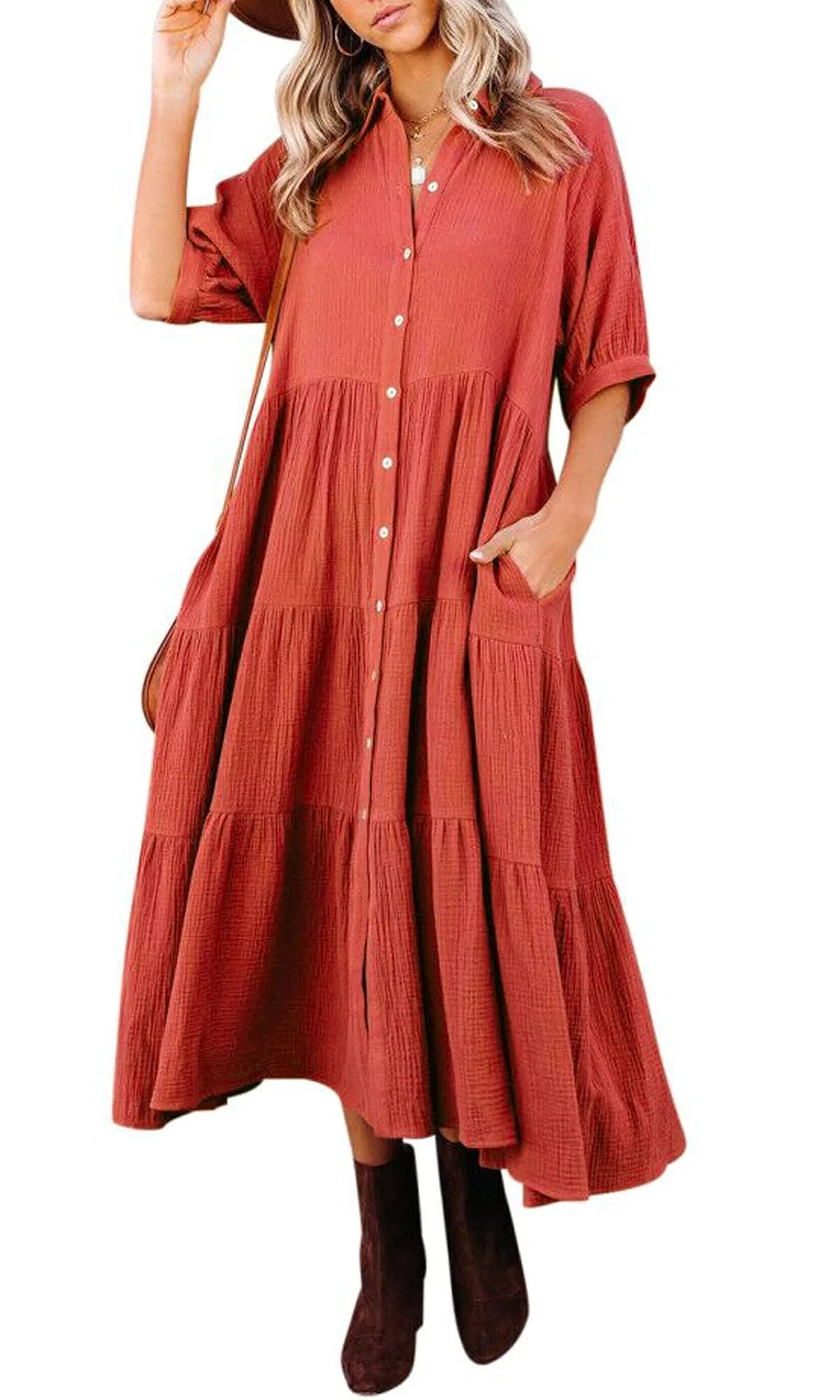 Elavita - Klara - Midi dress with pockets