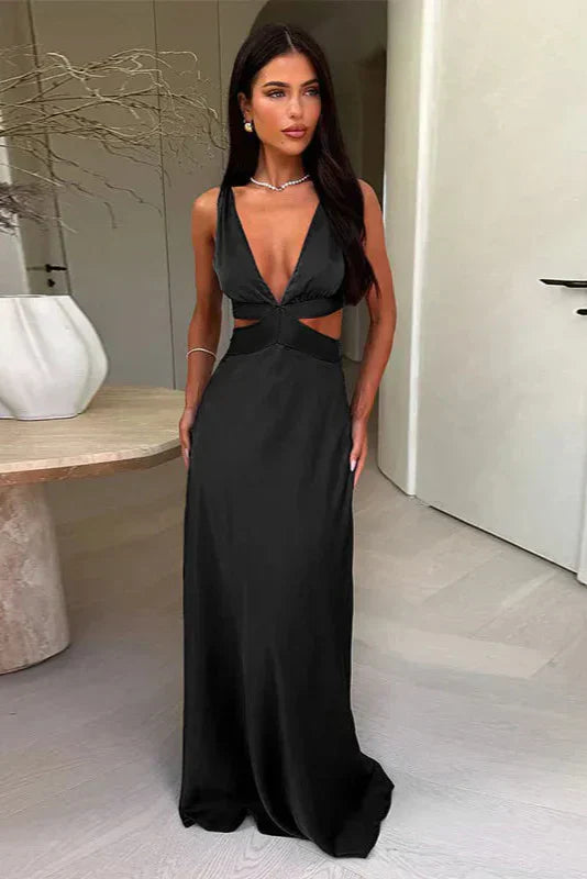 Elavita - Maria - Maxi dress with deep V-neckline