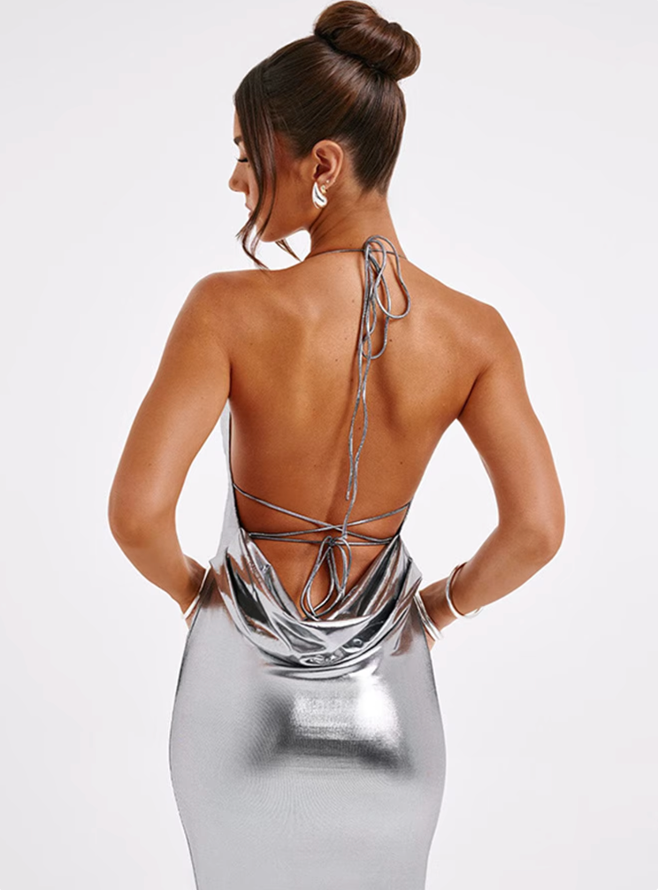 Elavita - Hayden™ | Metallic maxi dress