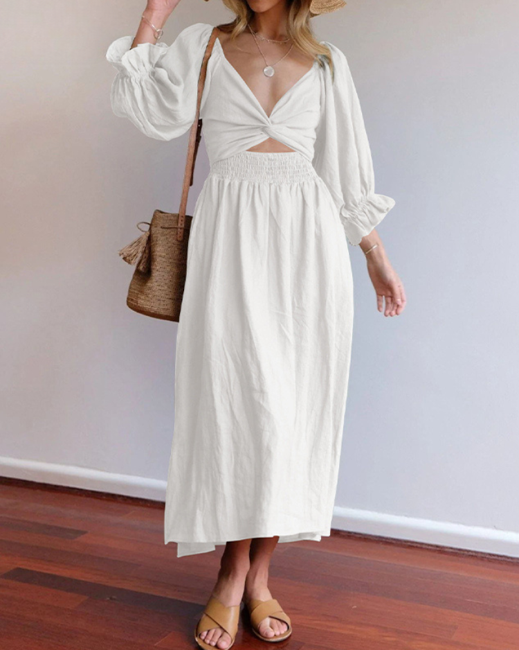 Elavita - OPHELIA - French dress with ruffled sleeves