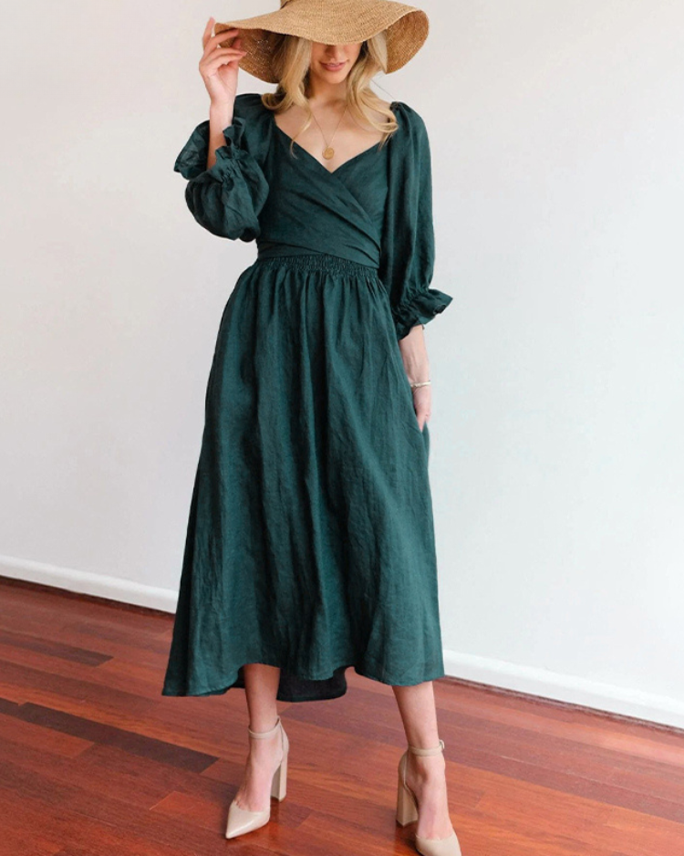 Elavita - OPHELIA - French dress with ruffled sleeves
