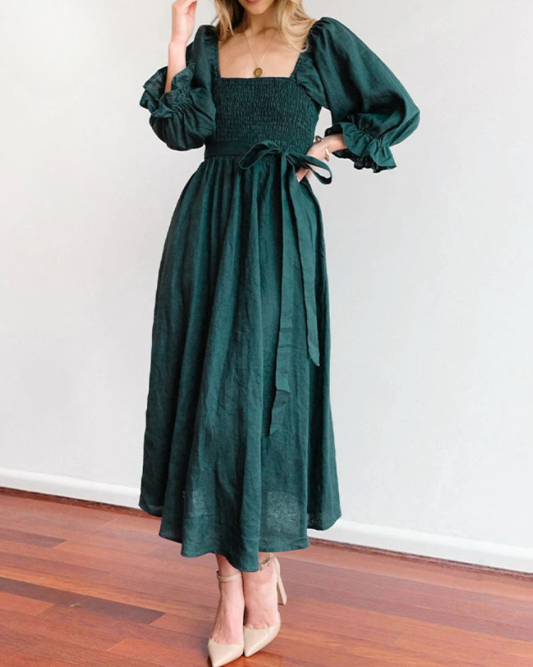 Elavita - OPHELIA - French dress with ruffled sleeves
