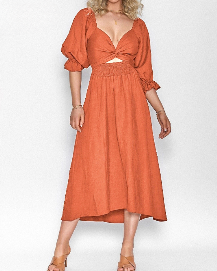 Elavita - OPHELIA - French dress with ruffled sleeves