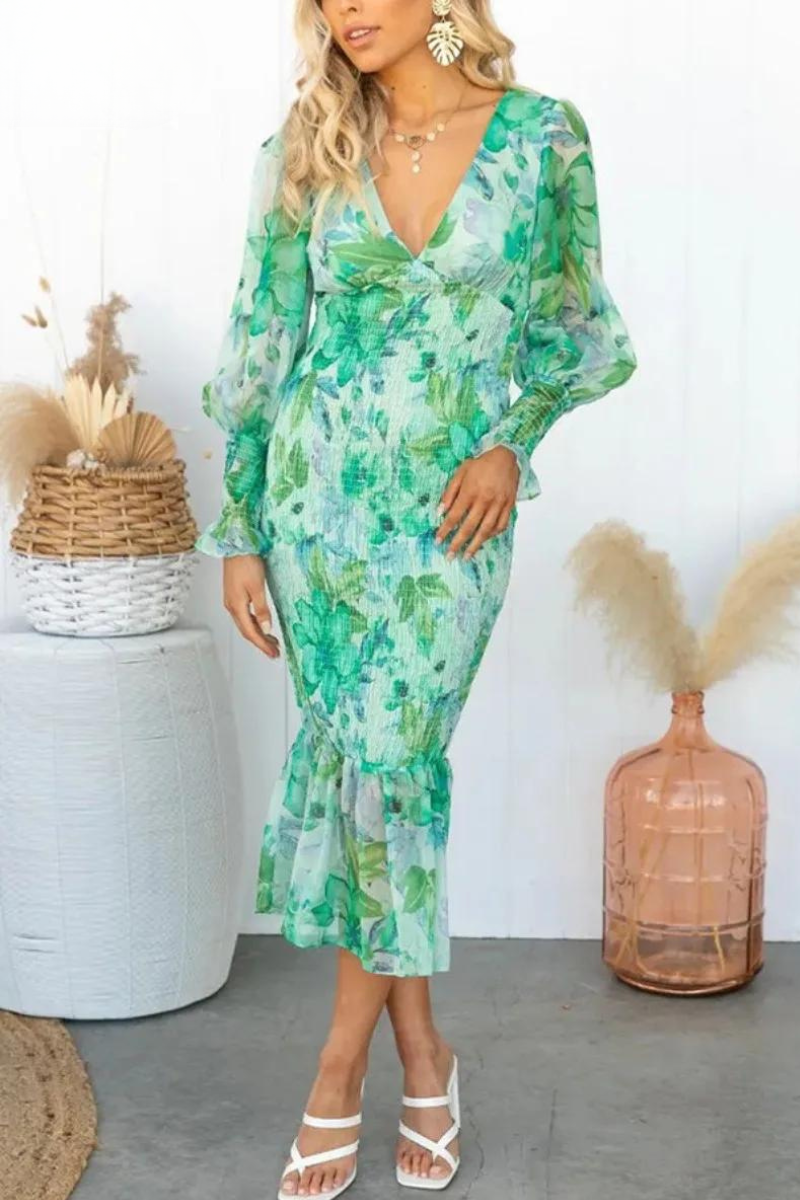 Elavita - Megan - Midi dress with floral pattern