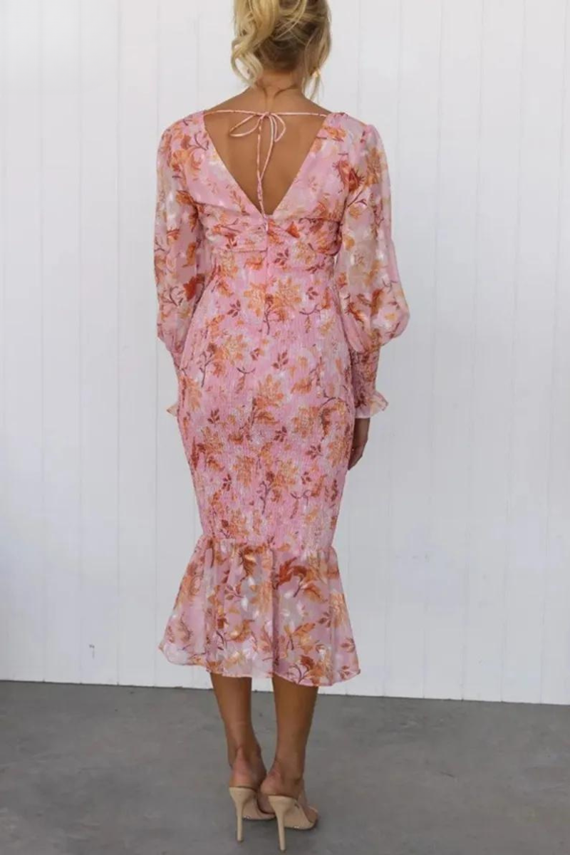 Elavita - Megan - Midi dress with floral pattern