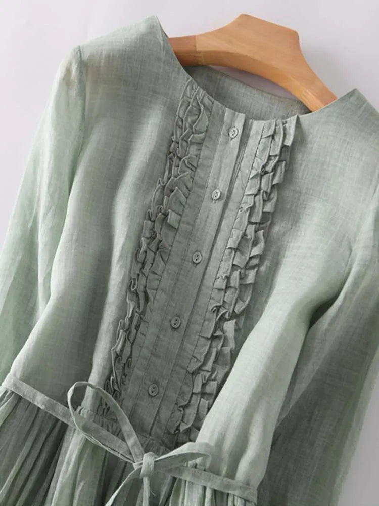 Elavita - MIL0U - STYLISH LINEN DRESS