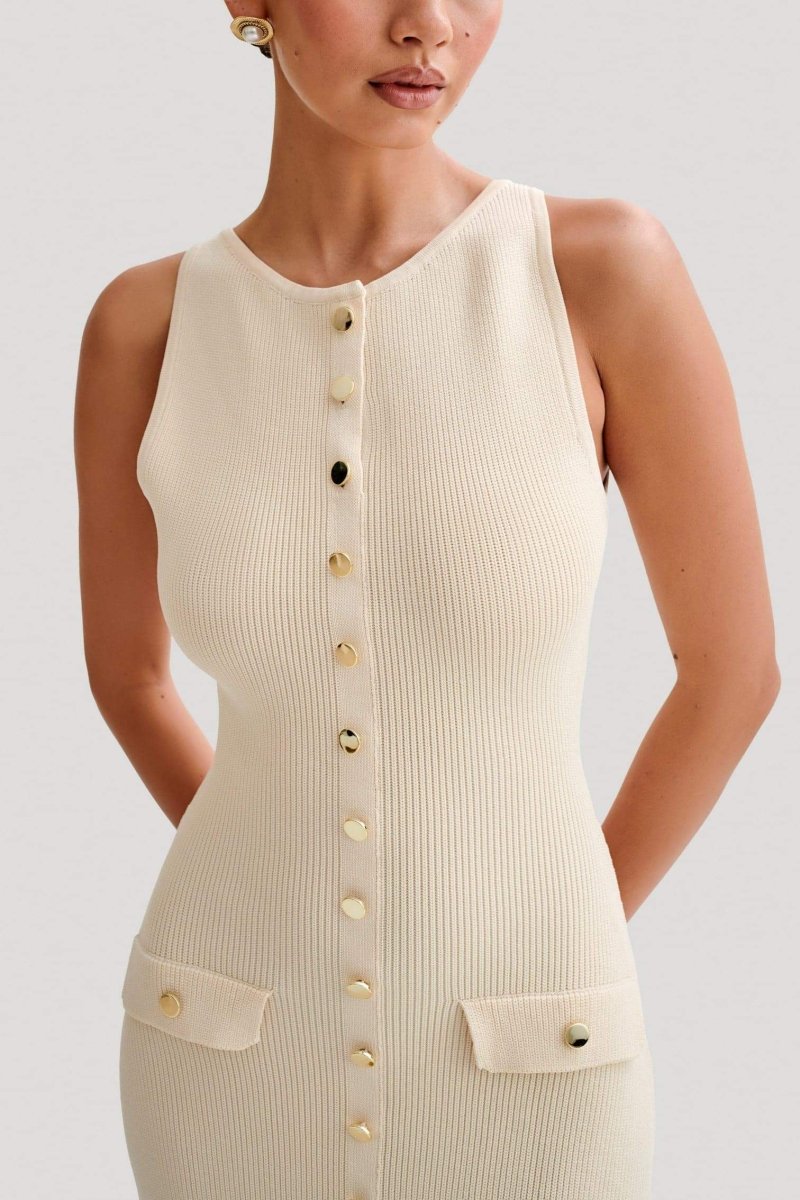 Elavita - Fiona | Sleeveless knitted maxi dress