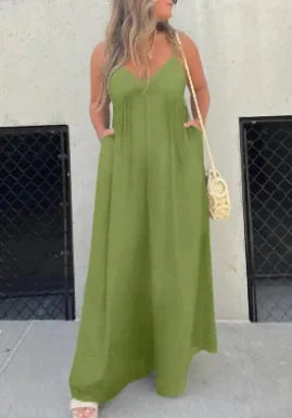 Elavita - Mara - V-neck Effortless Wide Leg Jumpsuit
