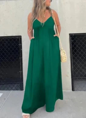 Elavita - Mara - V-neck Effortless Wide Leg Jumpsuit