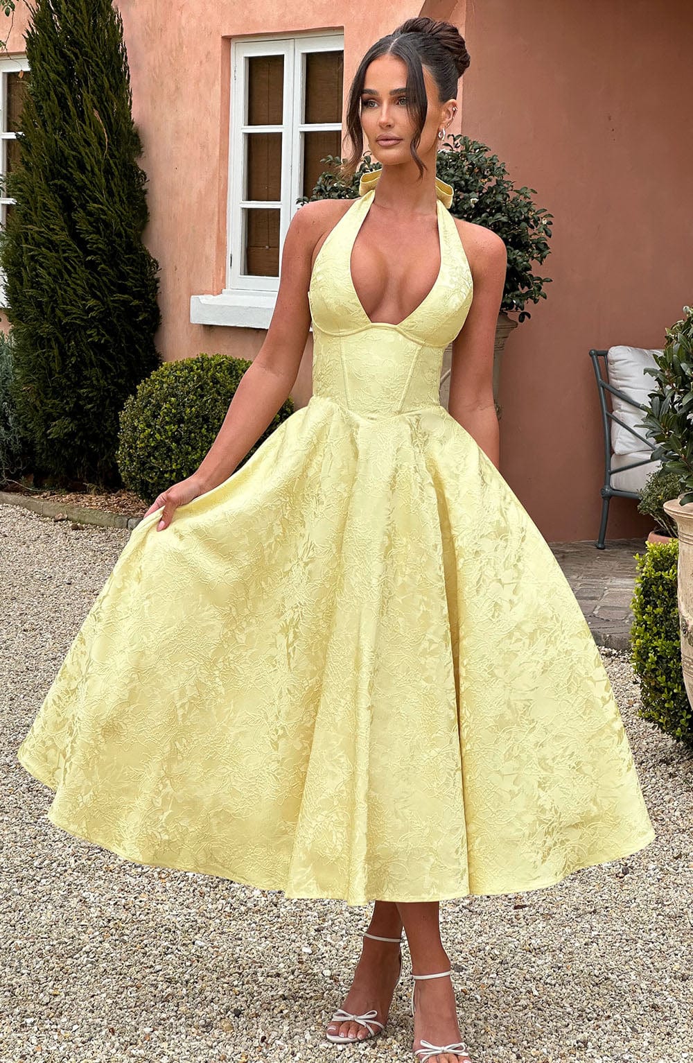 Elavita - Esmeralda - Sleeveless halterneck midi dress