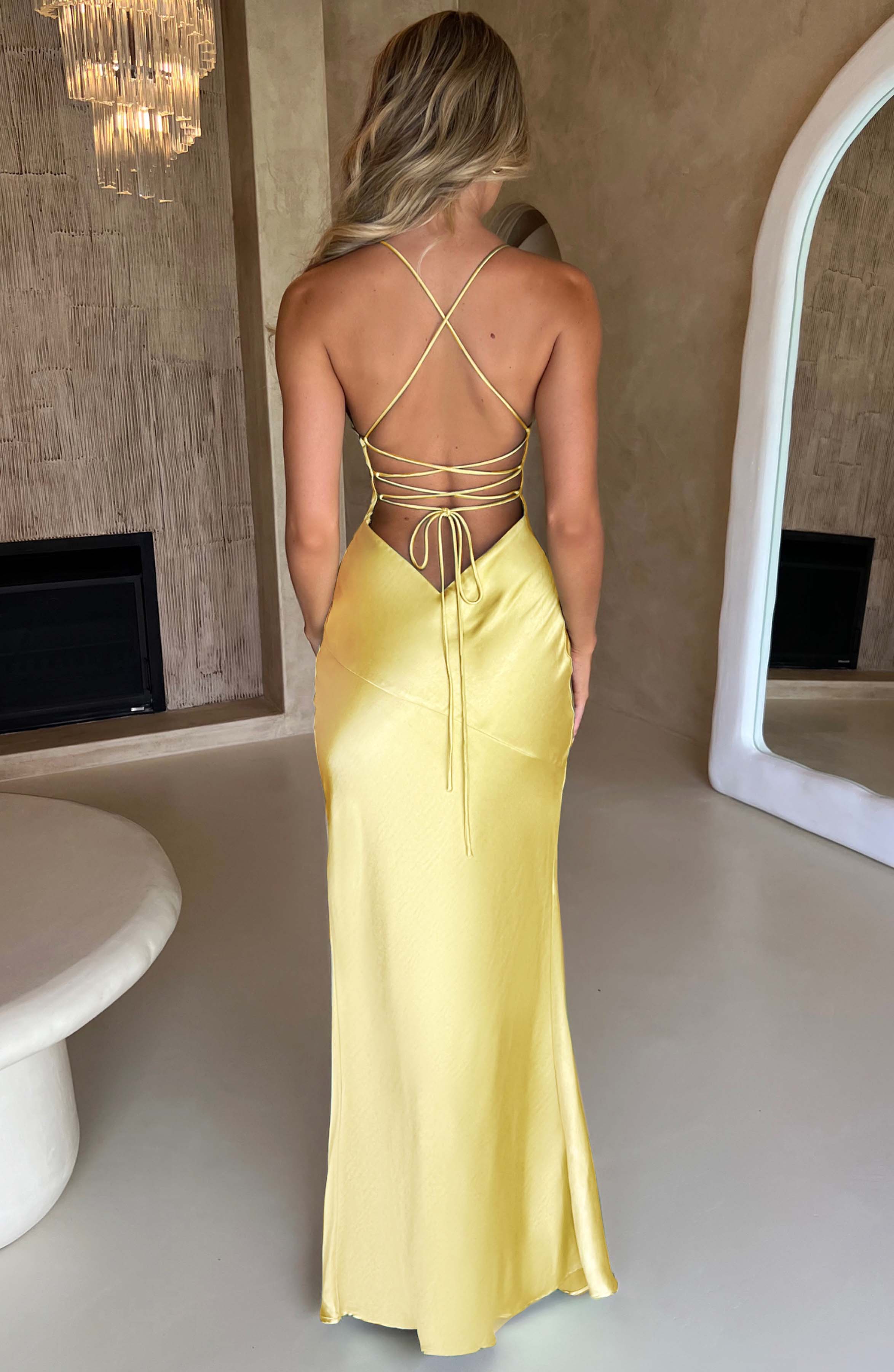 Elavita - Natalie – Satin Maxi Dress with Sleek Silhouette