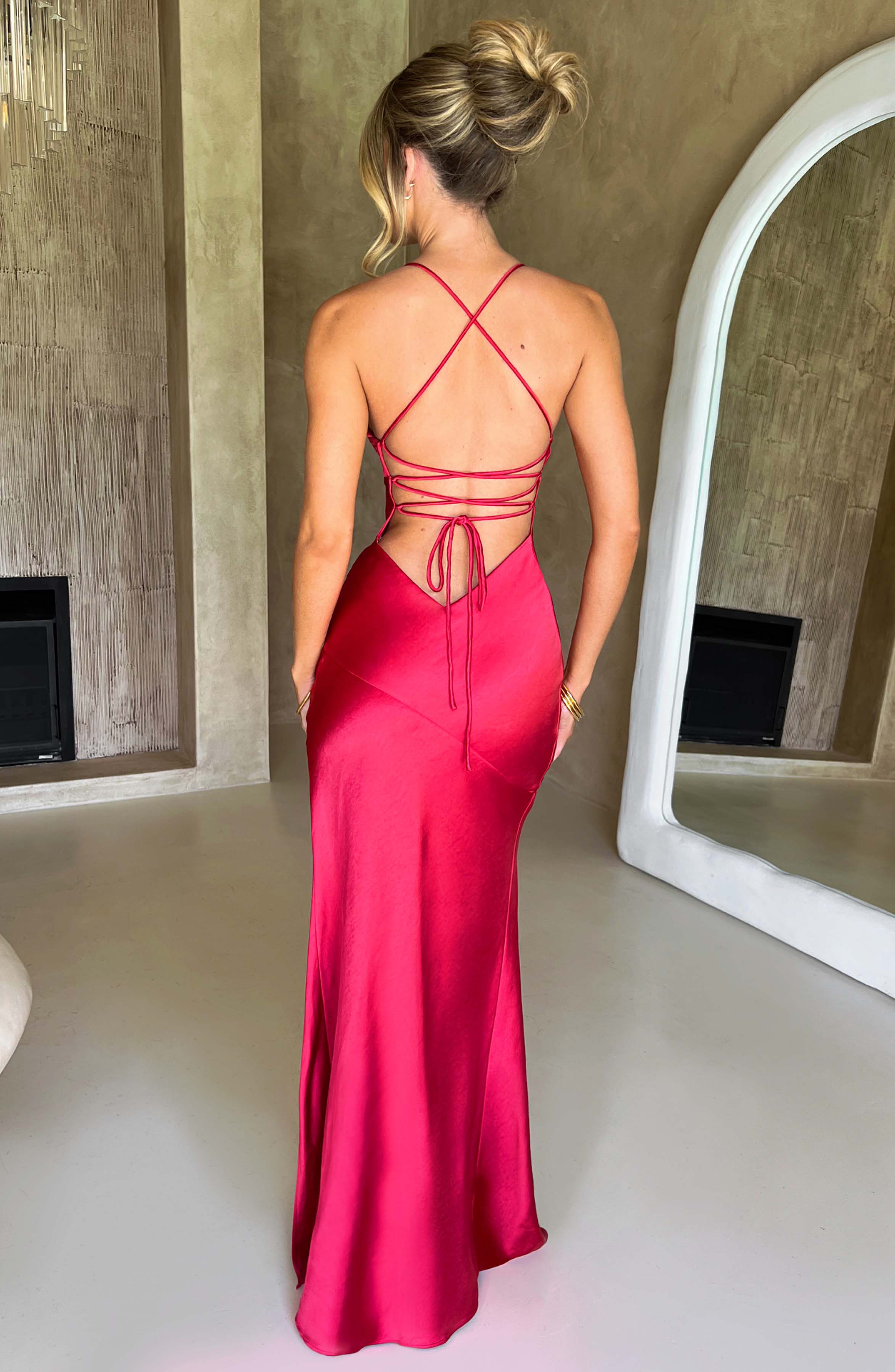 Elavita - Natalie – Satin Maxi Dress with Sleek Silhouette