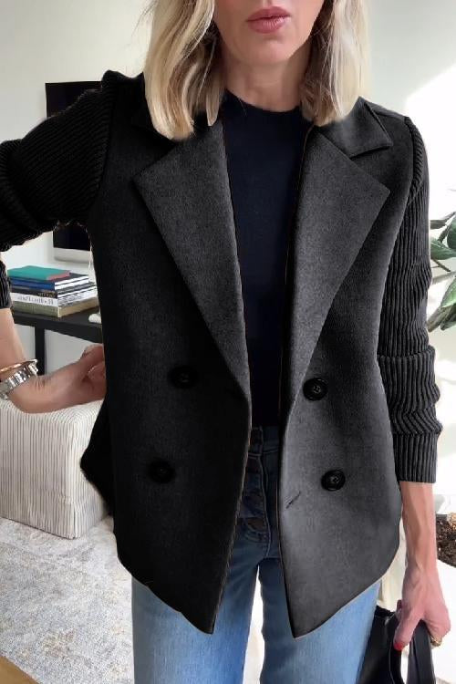 Elavita - Olivia – Double-breasted knitted blazer