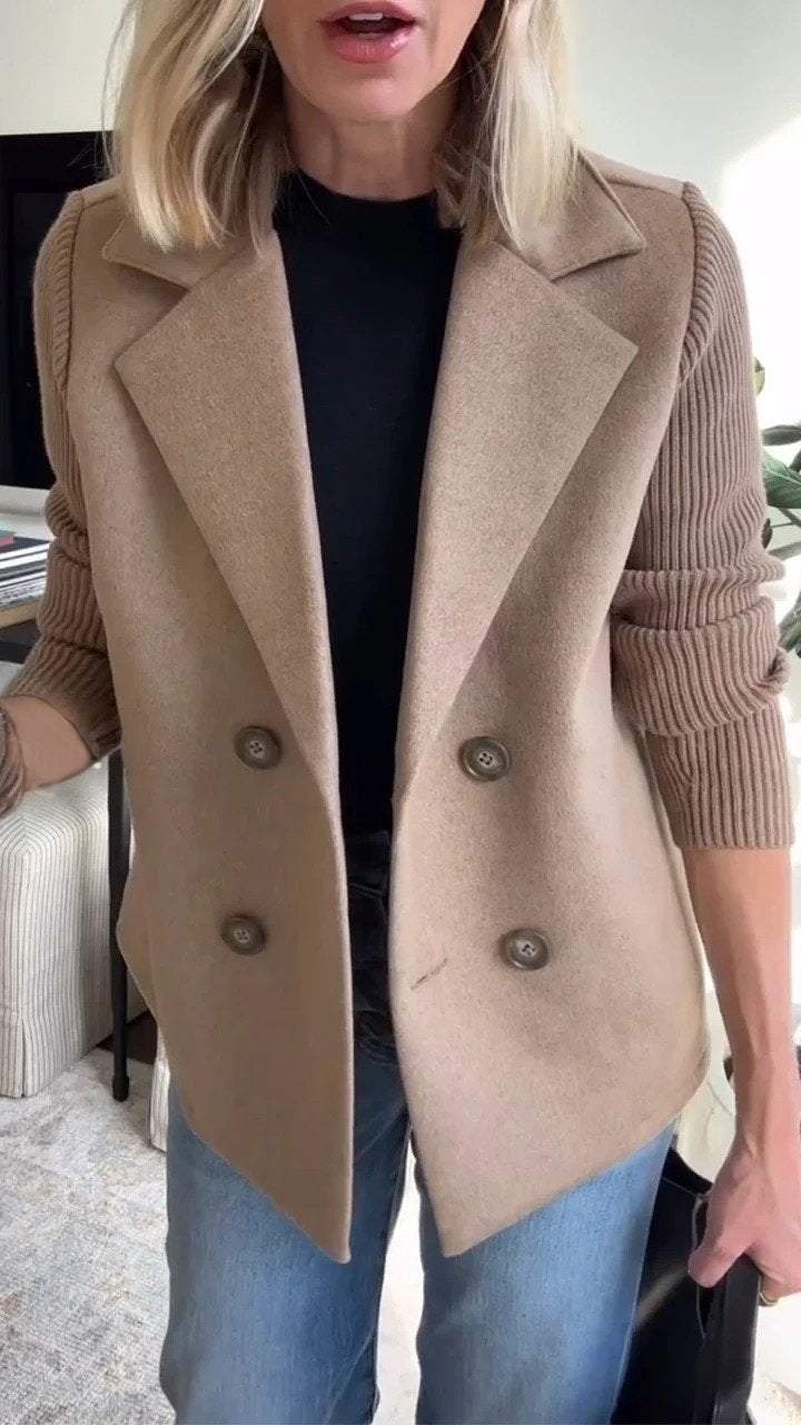 Elavita - Olivia – Double-breasted knitted blazer
