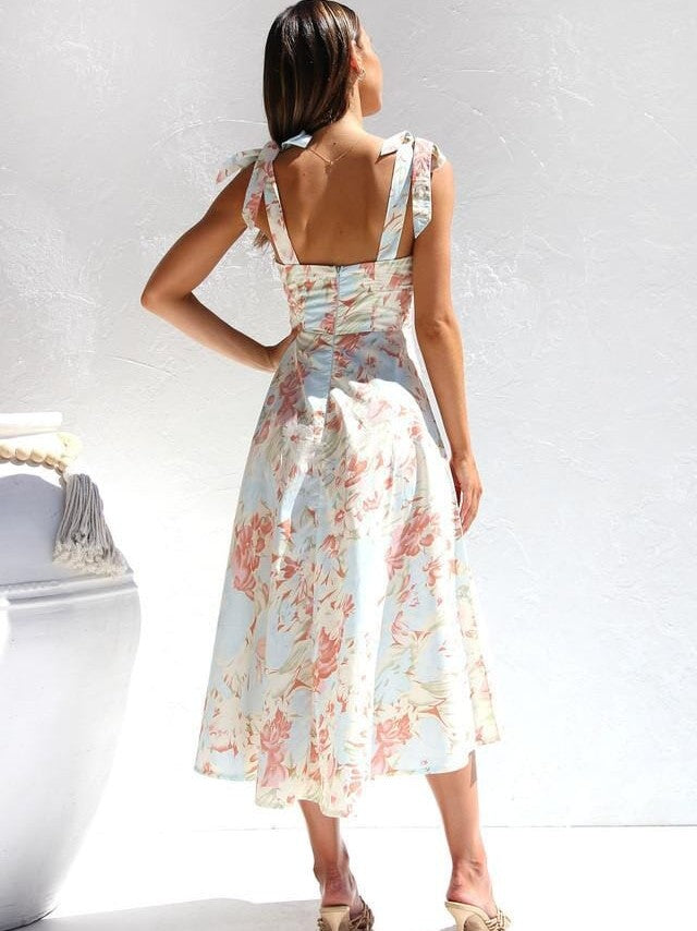 Elavita - Kira - Printed midi dress with straps