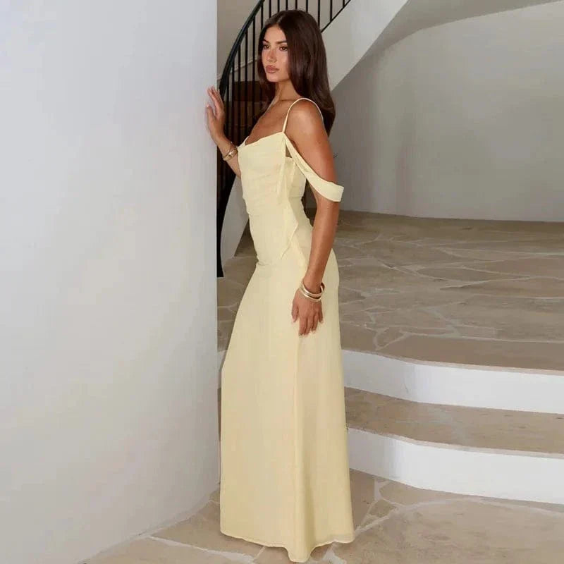 Elavita - Mae – Maxi Dress Lemon Love Blossoms