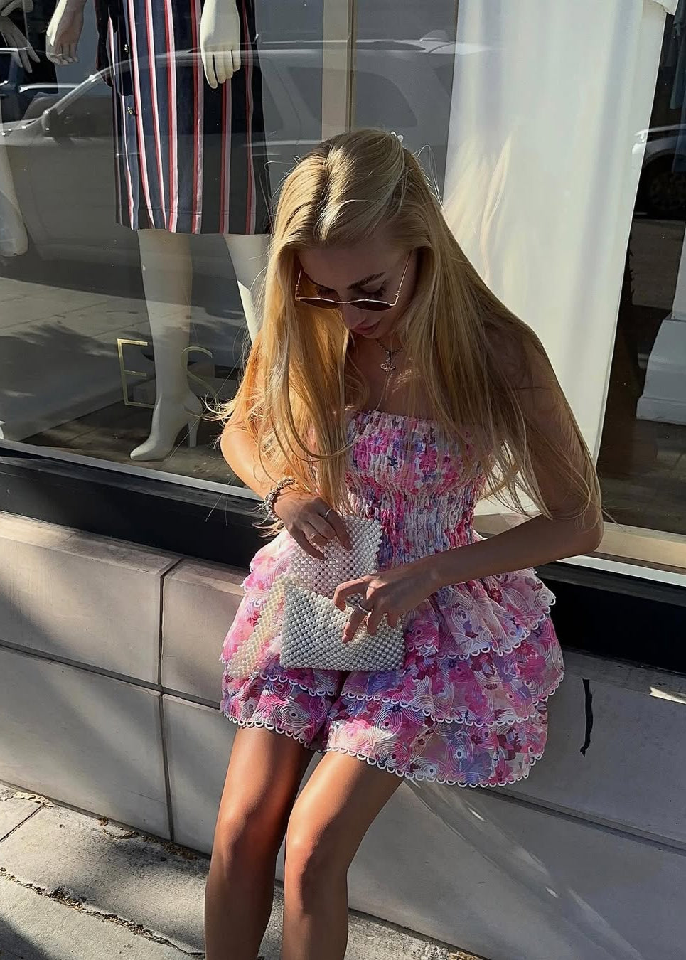 Elavita - Cecilia | Strapless floral dress