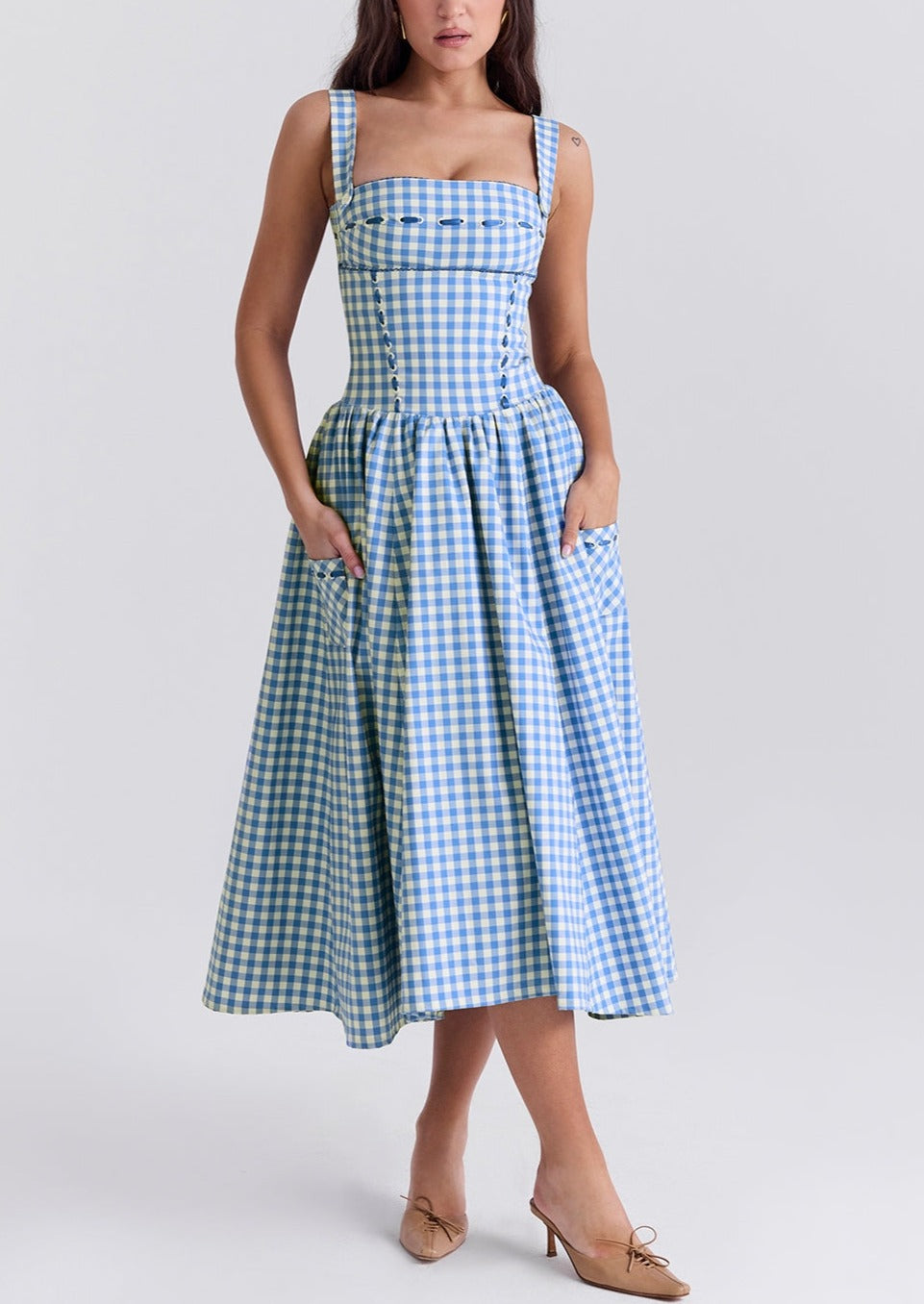 Elavita - Ariana | Sleeveless midi summer dress